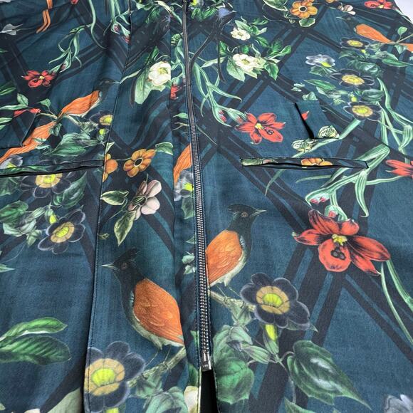 Anthropologie PatBo Kimono Sleeve Jacket size 12 Dark green botanical print - Picture 7 of 10